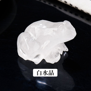 HZ sculture di animali intagliati a mano con pietre preziose animali decorazione per la casa Feng Shui mascotte animali di cristallo <span class=keywords><strong>nero</strong></span> Labradorite rana di cristallo - Product Image 6