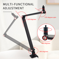 Support de projecteur cantilever en alliage d'aluminium, rotation à 360°, support de bureau réglable pour projecteur, pour théâtre, bureau, vente en gros OEM
