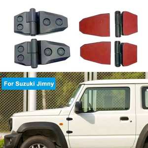 Pegatinas decorativas para bisagras de puerta Jimny, plástico ABS negro mate, un par para modificación de 3 y 5 puertas - Product Image 5