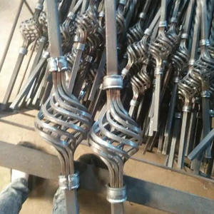 Thiết kế hiện đại trong nhà/ngoài trời wrought sắt Basket balusters 8-dòng trang trí lan can - Product Image 1