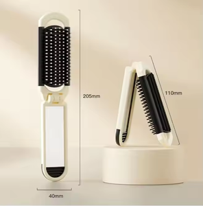 All'ingrosso personalizzato Mini pettine pieghevole specchio per il trucco carino disegno dei cartoni animati spazzola per capelli pieghevole per uso domestico manico in plastica pettine - Product Image 6