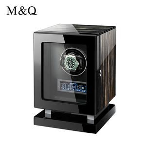 Boîte de rangement sécurisée pour montres automatiques M&Q Smart Fingerprint avec écran tactile LCD, 24 emplacements pour montres automatiques, moteur silencieux en bois - Product Image 6