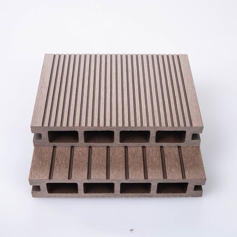 Waterproof Multifarious Color of Double-sided groove square Hole High-quality Outdoor Wpc Decking and No Paint ,no Glue