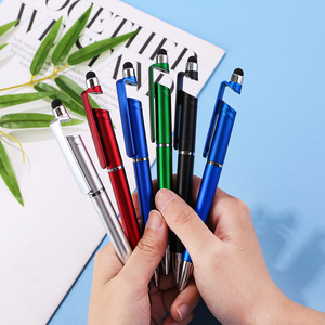 Promotional 3 in 1 Ballpoint <b>Pens</b> Customized Printing Blue Plastic Ball <b>Pen</b> With <b>Touch</b> <b>Screen</b> and Mobile Phone Holder - Product Image 6