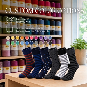 Calzini da Uomo Traspiranti in Bambù Organico, Antibatterici, Assorbenti, a Metà Polpaccio, Calzini Business in Bambù con Logo Personalizzato - Product Image 3
