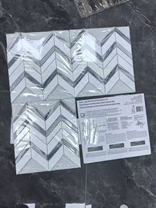 Carrara White Marble <b>Mosaic</b> Tiles 10mm Thick Modern Round for Room - Product Image 1