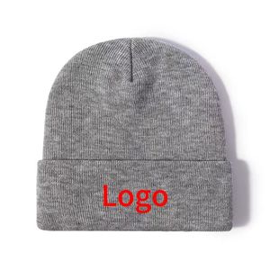 Gorro de invierno de lana de lujo multicolor a la moda para hombres y mujeres, gorro de punto con logotipo personalizado - Product Image 5