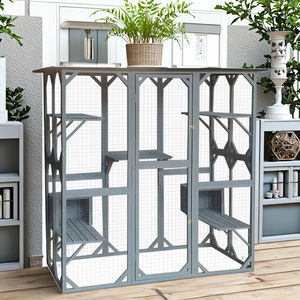 Gran casa de madera para gatos, refugio para gatos al aire libre con fácil entrada - Product Image 4