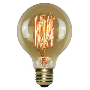 Ampoules <span class=keywords><strong>LED</strong></span> à <span class=keywords><strong>filament</strong></span> halogène en spirale ambre antique G-80 <span class=keywords><strong>40W</strong></span> 220V-240V - Product Image 5