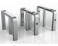 Puerta Automática de Apertura Rápida, Barrera de Seguridad Abatible de Acero Inoxidable 304 Importado, Motor sin Escobillas, Control IP68 ESD