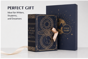 Foldable Navy Blue Book Style <b>Box</b> with Ribbon Rigid Cardboard <b>Empty</b> Mystery Blind <b>Box</b> <b>for</b> Beauty and Cosmetic Surprise <b>Gift</b> - Product Image 5