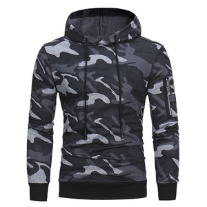 Sudadera con capucha UNISEX de camuflaje de algodón de alta calidad personalizada a precio económico - Product Image 1