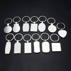 Popular Blank Metal Keychain for DIY Laser Printing Sticker Zinc Alloy Nickel Plating Square Shape Keyring - Product Image 4