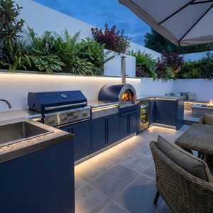 Ensemble <span class=keywords><strong>de</strong></span> cuisine BBQ extérieur multifonctionnel en acier inoxydable 304, résistant à l'humidité et à la rouille, avec caractéristiques <span class=keywords><strong>de</strong></span> sécurité pour villa - Product Image 2