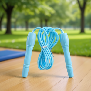 Corde à sauter brillante couleur macaron 270 cm en plastique fileté - Product Image 2