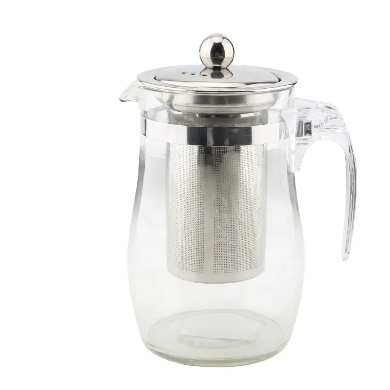 factory price glass tea pots with filter handmade infusion Glass Coffee Tea Pot