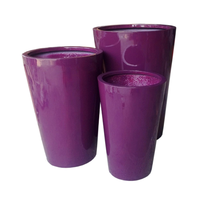 Moules pour pots de fleurs, faible MOQ, durables, légers, écologiques, style ciment moderne, décoration de jardin, pots en fibre de verre pour la maison et l'extérieur