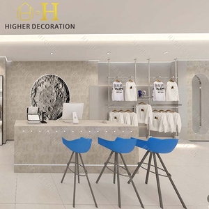 服装店家具美容院服装架的站立服装展示单元现代设计 - Product Image 3