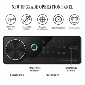 Portable Biometric Home Safe <b>Box</b> on Sale Smart Electronic Digital <b>Lock</b> Fireproof Metal Fingerprint Safe - Product Image 5