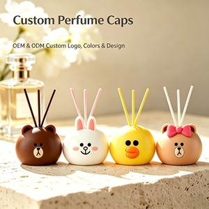Custom Cartoon Animal Silicon Reed <b>Diffuser</b> Cap <b>Diffuser</b> Lid Aroma <b>Bottle</b> Stopper Matte Fragrance <b>Bottle</b> Cover for Extrusion - Product Image 1