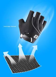 ROCKBROS antivento mezza bicicletta da dito TouchScreen abbigliamento da guida <span class=keywords><strong>MTB</strong></span> guanti da bici da ciclismo caldo caldo primavera estate guanti da bici - Product Image 4