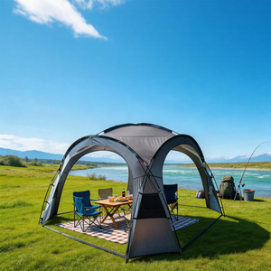 Grande Tente Dôme de Camping avec Parois Latérales Amovibles, Imperméable, pour Camping en Groupe Familial, Pique-nique, Fête, Plage, <span class=keywords><strong>Abri</strong></span> d'Ombrage Extérieur - Product Image 1