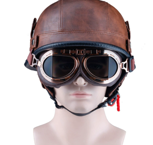 <span class=keywords><strong>Retro</strong></span> Nửa Mặt Đua Xe Máy Mũ Bảo Hiểm Bảo Vệ ABS Chất Liệu Động Cơ Xe Đạp Mũ Bảo Hiểm Cho Xe Đạp Cưỡi - Product Image 3