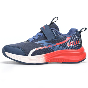 LOLLI kidz Kids Walking <b>Shoes</b> Mesh Upper <b>Hook</b> & Loop Closure Breathable Round Toe All Seasons Blue - Product Image 3