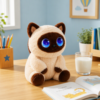 Jouet chat interactif parlant en peluche douce de 30 cm pour filles et garçons, contrôle par application, décoration de chambre, apprentissage des langues pour enfants