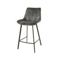 Dossier Accueil Tabourets de bar Tabourets de bar Tabouret îlot de cuisine avec cadre en métal enduit noir