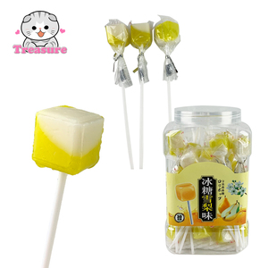 Nuovo Articolo Lecca-lecca Duro al Gusto di Frutta Quadrato con Aroma di <span class=keywords><strong>Zucchero</strong></span> di Roccia e Pera per Bambini - Product Image 1