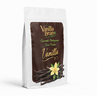 Sachet d'emballage personnalisé pour poudre de vanille, pochette verticale avec fermeture éclair, faible MOQ, impression numérique, emballage alimentaire