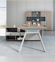 Ensemble de meubles de direction de haute qualité chaise et bureau secrétaire bureau d'ordinateur moderne en forme de L Boss