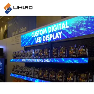 P1. 5 600*60 Pantalla Led Estantes interiores Pantalla LED Estante de tienda Pantalla de visualización Señal digital Pared de video para supermercado