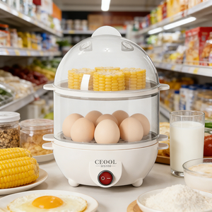 Cuiseur à œufs de haute qualité, capacité de 14 œufs, couches divisibles, cuiseur à œufs électrique automatique - Product Image 1