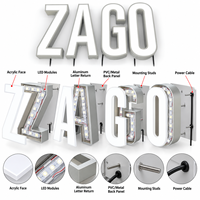 Enseigne LED personnalisée à éclairage frontal pour restaurant, café, boutique, magasin de détail, façade, entrée, devanture de magasin