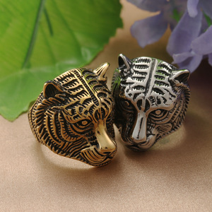 Tiger Head Stainless Steel <b>Ring</b> Men's Punk Style Animal Jewelry Gift 24005 - Product Image 4