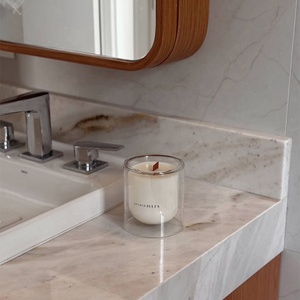 Home Hochzeit Dekor Siebdruck Doppelwandige Glas kerze Herstellung Gläser Schalen, Glas Terrarium, Glas Kerzenhalter - Product Image 4