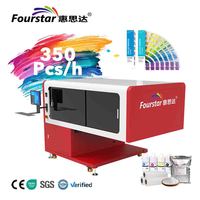 Nouvelle imprimante jet d'encre DTG automatique Fourstar 350 pièces/h - 60x70cm A3 pour tête I3200 1800dpi Tout-en-un pour vêtements/plastique, encre pigmentée