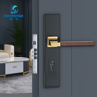 En ligne de luxe en aluminium alliage de zinc laiton Manija De Puerta Madera ensemble de panneaux de verrouillage à clé pour la maison vie privée intérieur levier poignées de porte
