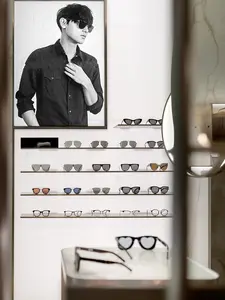 High End Modern Fashion Eyewear Eyeglass Wall Display Rack For Optical Shop Design Display Cabinet