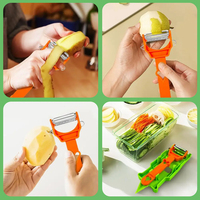 3-in-1 groentesnijder Y-vormig gekarteld julienne-snijder |   PP Kitchen Fruit- en Aardappelschiller |   Keukenaccessoires Keukenhulpmiddelen
