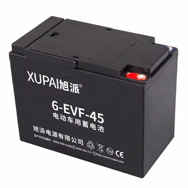 XUPAI Alto Rendimiento Plomo Ácido 12V 45AH Batería 6-EVF-45 Baterías