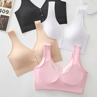 9013 # sans couture boucle ouverte détachable tasse Pad grande taille enveloppement poitrine confortable doux pour la peau sans fil grand U dos soutien-gorge