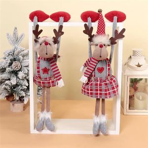 Adorable ensemble de 2 cerfs en peluche suspendus, 61 cm, doux, cadeau de Noël festif - Product Image 1