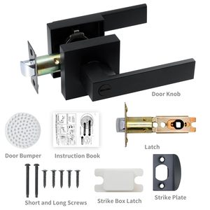 BBdhome Nhiệm Vụ Nặng Nề Lối Vào Riêng Tư Đoạn Có Khóa Giả Cấp Cửa Phần Cứng Xử Lý Thiết Lập Nội Thất Màu Đen Cửa Xử Lý Khóa - Product Image 2