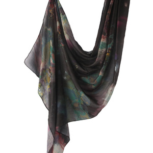 Série de peinture à l'aquarelle musulmane très vendue, foulard en satin de coton modal long imprimé, foulard ethnique pour femmes - Product Image 6