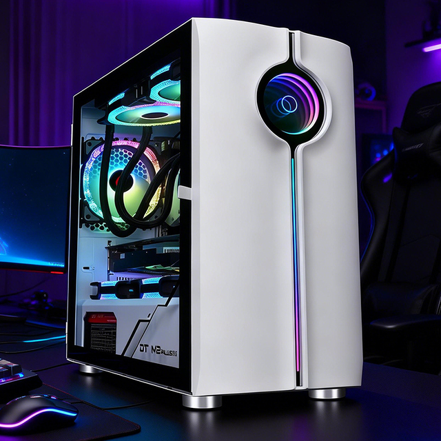 Hot Selling WJCOOLMAN MicroATX Mid Tower Tempered Glass Flip Side Transparent Water-cooled PC Case RGB Light Strip in Stock