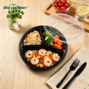 <span class=keywords><strong>Contenedores</strong></span> de Plástico PP a Prueba de Fugas del Fabricante, con 3 Compartimentos, para Preparación de Comidas, Lonchera Desechable para el Trabajo, Caja Bento con Tapas - Product Image 6
