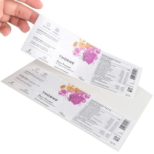 Étiquettes personnalisées en vinyle imperméable pour bouteilles de compléments alimentaires avec informations nutritionnelles et code-barres pour l'emballage de vitamines, utilisation en supermarché - Product Image 3
